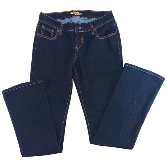 OLD NAVY-Diva-Women's Jeans- Dark Blue-SIZE 2-Low Rise-Soft-Flexible Stretch - Picture 4 of 11
